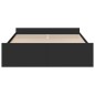 vidaXL Bettgestell mit Schubladen Schwarz 150x200 cm Holzwerkstoff vidaXL Bettgestell mit Schubladen Schwarz 150x200 cm Holzwerkstoff