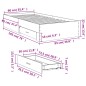 vidaXL Bettgestell mit Schubladen Weiß 90x190 cm Holzwerkstoff vidaXL Bettgestell mit Schubladen Weiß 90x190 cm Holzwerkstoff
