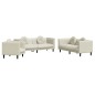 vidaXL 3-tlg. Sofagarnitur mit Kissen Creme Samt vidaXL 3-tlg. Sofagarnitur mit Kissen Creme Samt