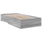 vidaXL Bettgestell mit Schubladen Grau Sonoma 90x190 cm Holzwerkstoff vidaXL Bettgestell mit Schubladen Grau Sonoma 90x190 cm Holzwerkstoff