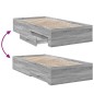 vidaXL Bettgestell mit Schubladen Grau Sonoma 90x190 cm Holzwerkstoff vidaXL Bettgestell mit Schubladen Grau Sonoma 90x190 cm Holzwerkstoff