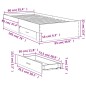 vidaXL Bettgestell mit Schubladen Grau Sonoma 90x190 cm Holzwerkstoff vidaXL Bettgestell mit Schubladen Grau Sonoma 90x190 cm Holzwerkstoff