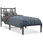 vidaXL Bettgestell mit Kopfteil Metall Schwarz 80x200 cm vidaXL Bettgestell mit Kopfteil Metall Schwarz 80x200 cm