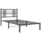 vidaXL Bettgestell mit Kopfteil Metall Schwarz 90x200 cm vidaXL Bettgestell mit Kopfteil Metall Schwarz 90x200 cm