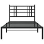 vidaXL Bettgestell mit Kopfteil Metall Schwarz 90x200 cm vidaXL Bettgestell mit Kopfteil Metall Schwarz 90x200 cm