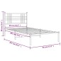 vidaXL Bettgestell mit Kopfteil Metall Schwarz 90x200 cm vidaXL Bettgestell mit Kopfteil Metall Schwarz 90x200 cm