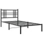 vidaXL Bettgestell mit Kopfteil Metall Schwarz 107x203 cm vidaXL Bettgestell mit Kopfteil Metall Schwarz 107x203 cm