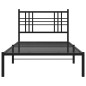 vidaXL Bettgestell mit Kopfteil Metall Schwarz 107x203 cm vidaXL Bettgestell mit Kopfteil Metall Schwarz 107x203 cm