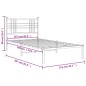 vidaXL Bettgestell mit Kopfteil Metall Schwarz 107x203 cm vidaXL Bettgestell mit Kopfteil Metall Schwarz 107x203 cm