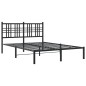 vidaXL Bettgestell mit Kopfteil Metall Schwarz 120x200 cm vidaXL Bettgestell mit Kopfteil Metall Schwarz 120x200 cm