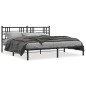 vidaXL Bettgestell mit Kopfteil Metall Schwarz 183x213 cm vidaXL Bettgestell mit Kopfteil Metall Schwarz 183x213 cm