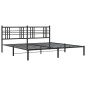 vidaXL Bettgestell mit Kopfteil Metall Schwarz 183x213 cm vidaXL Bettgestell mit Kopfteil Metall Schwarz 183x213 cm