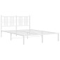 vidaXL Bettgestell mit Kopfteil Metall Weiß 140x200 cm vidaXL Bettgestell mit Kopfteil Metall Weiß 140x200 cm