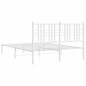 vidaXL Bettgestell mit Kopfteil Metall Weiß 140x200 cm vidaXL Bettgestell mit Kopfteil Metall Weiß 140x200 cm