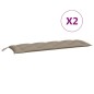 vidaXL Gartenbank-Auflagen 2 Stk. Taupe 150x50x7 cm Oxford-Gewebe vidaXL Gartenbank-Auflagen 2 Stk. Taupe 150x50x7 cm Oxford-Gewebe