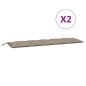 vidaXL Gartenbank-Auflagen 2 Stk. Taupe 180x50x7 cm Oxford-Gewebe vidaXL Gartenbank-Auflagen 2 Stk. Taupe 180x50x7 cm Oxford-Gewebe