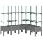 vidaXL Pflanzkübel mit Rankgitter Hellgrau 160x120x142,5 cm PP vidaXL Pflanzkübel mit Rankgitter Hellgrau 160x120x142,5 cm PP