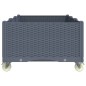 vidaXL Pflanzkasten mit Rollen Grau 150x80x54 cm PP vidaXL Pflanzkasten mit Rollen Grau 150x80x54 cm PP