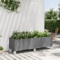 vidaXL Pflanzkasten mit Rollen Hellgrau 160x50x54 cm PP vidaXL Pflanzkasten mit Rollen Hellgrau 160x50x54 cm PP