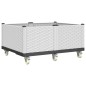 vidaXL Pflanzkasten mit Rollen Weiß 100x80x54 cm PP vidaXL Pflanzkasten mit Rollen Weiß 100x80x54 cm PP
