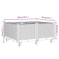 vidaXL Pflanzkasten mit Rollen Weiß 100x80x54 cm PP vidaXL Pflanzkasten mit Rollen Weiß 100x80x54 cm PP