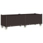 vidaXL Pflanzkasten mit Rollen Braun 160x50x54 cm PP vidaXL Pflanzkasten mit Rollen Braun 160x50x54 cm PP