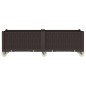 vidaXL Pflanzkasten mit Rollen Braun 160x50x54 cm PP vidaXL Pflanzkasten mit Rollen Braun 160x50x54 cm PP