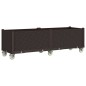 vidaXL Pflanzkasten mit Rollen Braun 160x50x54 cm PP vidaXL Pflanzkasten mit Rollen Braun 160x50x54 cm PP