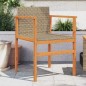 vidaXL Gartenstühle 2 Stk. Beige Poly Rattan und Massivholz vidaXL Gartenstühle 2 Stk. Beige Poly Rattan und Massivholz