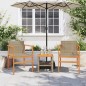 vidaXL Gartenstühle 2 Stk. Beige Poly Rattan und Massivholz vidaXL Gartenstühle 2 Stk. Beige Poly Rattan und Massivholz