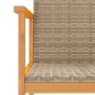 vidaXL Gartenstühle 2 Stk. Beige Poly Rattan und Massivholz vidaXL Gartenstühle 2 Stk. Beige Poly Rattan und Massivholz