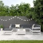 vidaXL 8-tlg. Garten-Lounge-Set mit Kissen Weiß Massivholz Kiefer vidaXL 8-tlg. Garten-Lounge-Set mit Kissen Weiß Massivholz Kiefer