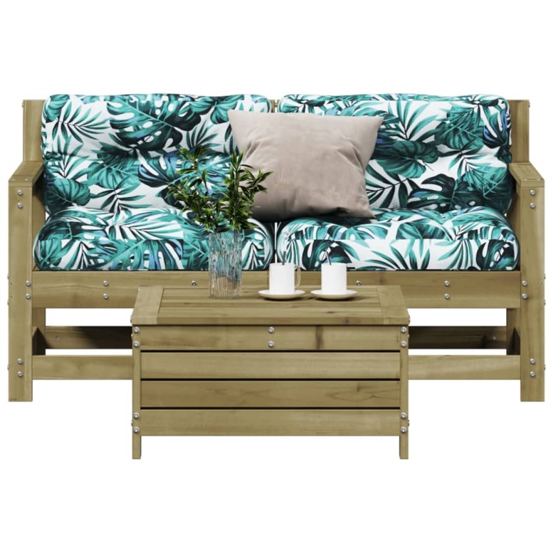 vidaXL 3-tlg. Garten-Lounge-Set mit Kissen Kiefernholz Imprägniert vidaXL 3-tlg. Garten-Lounge-Set mit Kissen Kiefernholz Imprägniert