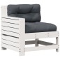 vidaXL 7-tlg. Garten-Lounge-Set mit Kissen Weiß Massivholz Kiefer vidaXL 7-tlg. Garten-Lounge-Set mit Kissen Weiß Massivholz Kiefer