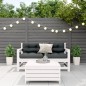 vidaXL 3-tlg. Garten-Lounge-Set mit Kissen Weiß Massivholz Kiefer vidaXL 3-tlg. Garten-Lounge-Set mit Kissen Weiß Massivholz Kiefer