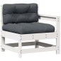 vidaXL 3-tlg. Garten-Lounge-Set mit Kissen Weiß Massivholz Kiefer vidaXL 3-tlg. Garten-Lounge-Set mit Kissen Weiß Massivholz Kiefer