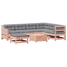 vidaXL 8-tlg. Garten-Lounge-Set mit Kissen Massivholz Douglasie