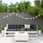 vidaXL 4-tlg. Garten-Lounge-Set mit Kissen Weiß Massivholz Kiefer vidaXL 4-tlg. Garten-Lounge-Set mit Kissen Weiß Massivholz Kiefer