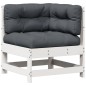 vidaXL 4-tlg. Garten-Lounge-Set mit Kissen Weiß Massivholz Kiefer vidaXL 4-tlg. Garten-Lounge-Set mit Kissen Weiß Massivholz Kiefer