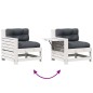 vidaXL 4-tlg. Garten-Lounge-Set mit Kissen Weiß Massivholz Kiefer vidaXL 4-tlg. Garten-Lounge-Set mit Kissen Weiß Massivholz Kiefer