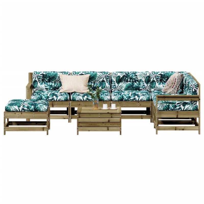 vidaXL 8-tlg. Garten-Lounge-Set mit Kissen Imprägniertes Kiefernholz vidaXL 8-tlg. Garten-Lounge-Set mit Kissen Imprägniertes Kiefernholz