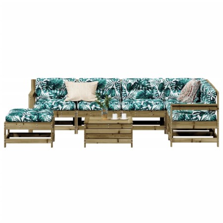 vidaXL 8-tlg. Garten-Lounge-Set mit Kissen Imprägniertes Kiefernholz