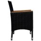 vidaXL 9-tlg. Garten-Essgruppe Poly Rattan und Hartglas Schwarz vidaXL 9-tlg. Garten-Essgruppe Poly Rattan und Hartglas Schwarz