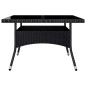 vidaXL 9-tlg. Garten-Essgruppe Poly Rattan und Hartglas Schwarz vidaXL 9-tlg. Garten-Essgruppe Poly Rattan und Hartglas Schwarz