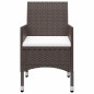vidaXL 3-tlg. Garten-Essgruppe mit Kissen Braun vidaXL 3-tlg. Garten-Essgruppe mit Kissen Braun