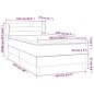 vidaXL Boxspringbett mit Matratze Dunkelgrau 100x200 cm Samt vidaXL Boxspringbett mit Matratze Dunkelgrau 100x200 cm Samt
