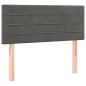 vidaXL Boxspringbett mit Matratze Dunkelgrau 100x200 cm Samt vidaXL Boxspringbett mit Matratze Dunkelgrau 100x200 cm Samt