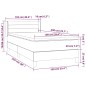 vidaXL Boxspringbett mit Matratze Dunkelgrau 100x200 cm Samt vidaXL Boxspringbett mit Matratze Dunkelgrau 100x200 cm Samt