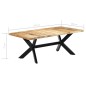 vidaXL Esstisch 200×100×75 cm Massivholz Mango vidaXL Esstisch 200×100×75 cm Massivholz Mango
