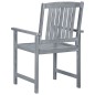 vidaXL Gartenstühle mit Kissen 4 Stk. Grau Massivholz Akazie vidaXL Gartenstühle mit Kissen 4 Stk. Grau Massivholz Akazie